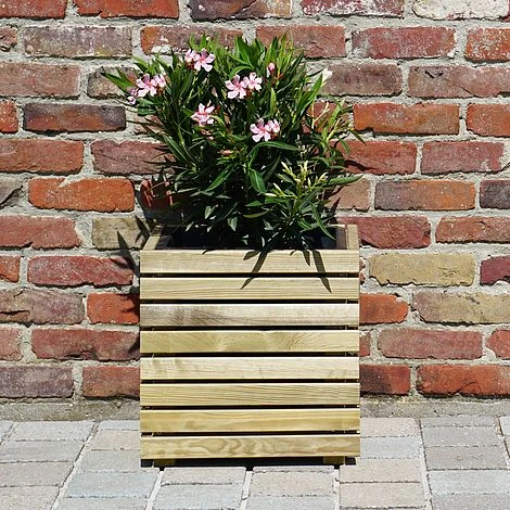 Cerland Horizon Outdoor Square Wooden Planter Tall 40cm 4 Cerland Horizon Outdoor Square Wooden Planter Tall 40cm - Image 2