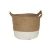 Geilo Jute White Lined Basket H27Cm D28Cm -FruitHaven Shop 165308