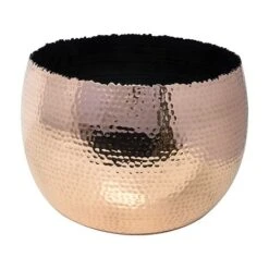 Hammered Bowl Copper/Black 30Cm