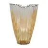 Amber Rippled Glass Vase H30Cm W20.5Cm 2 Amber Rippled Glass Vase H30Cm W20.5Cm -FruitHaven Shop ARGV30
