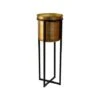 Calla Planter Stand Black/Antique Gold H78CM D29CM 1 Calla Planter Stand Black/Antique Gold H78CM D29CM -FruitHaven Shop CPSBG78