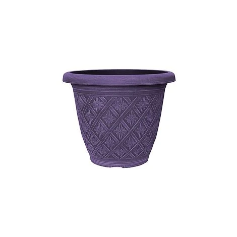 Woven Blossom Planter 41cm Brushed Wood Effect Violet 3 Woven Blossom Planter 41cm Brushed Wood Effect Violet