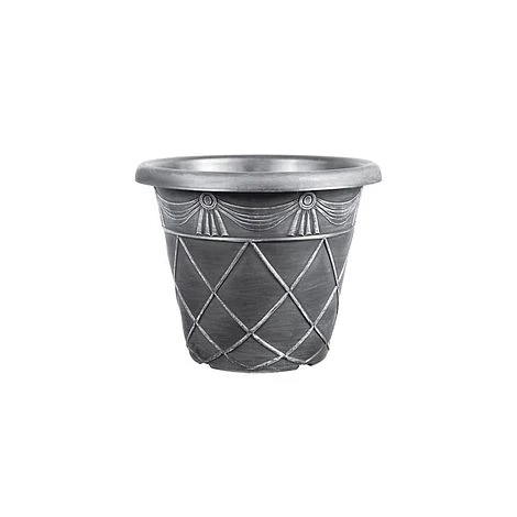 Tuscany Planter Roman Round 45cm Silver Effect 3 Tuscany Planter Roman Round 45cm Silver Effect