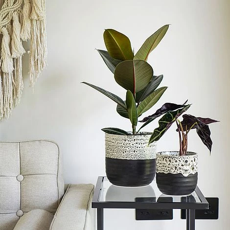 Marble Reactive Glaze Planter H21Cm D21Cm 4 Marble Reactive Glaze Planter H21Cm D21Cm - Image 2