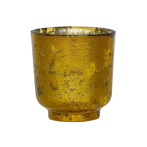Metallic Gold Glass Holder H19Cm W15.5Cm 3 Metallic Gold Glass Holder H19Cm W15.5Cm