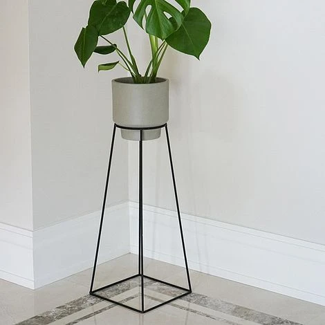 Minimo Plant Stand In Black H60Cm D26cm 4 Minimo Plant Stand In Black H60Cm D26cm - Image 2