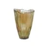 Mocha Rippled Glass Vase H30Cm W20.5Cm 1 Mocha Rippled Glass Vase H30Cm W20.5Cm -FruitHaven Shop MRGV30