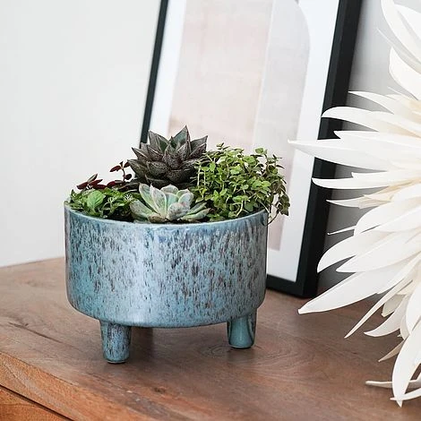 Pisa Reactive Glaze Bowl Glacier Blue H14CM D19CM 4 Pisa Reactive Glaze Bowl Glacier Blue H14CM D19CM - Image 2