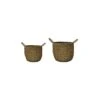Seagrass Lined Basket Natural Set Of 2 2 Seagrass Lined Basket Natural Set Of 2 -FruitHaven Shop SBNS2