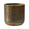 Solis Embossed Planter Gold H18CM D18CM -FruitHaven Shop SEPG18