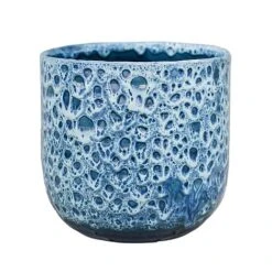 Sapphire Reactive Glaze Planter H21Cm D21Cm